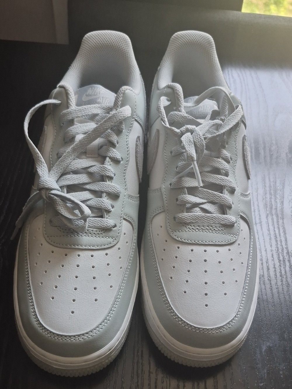 Nike Men’s Air Force 1 Low White and Light Gray Sneakers